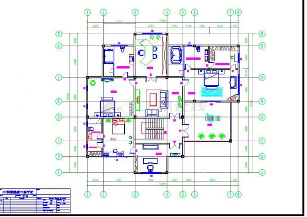 某地小型别墅建筑设计图纸（共2张）-图二