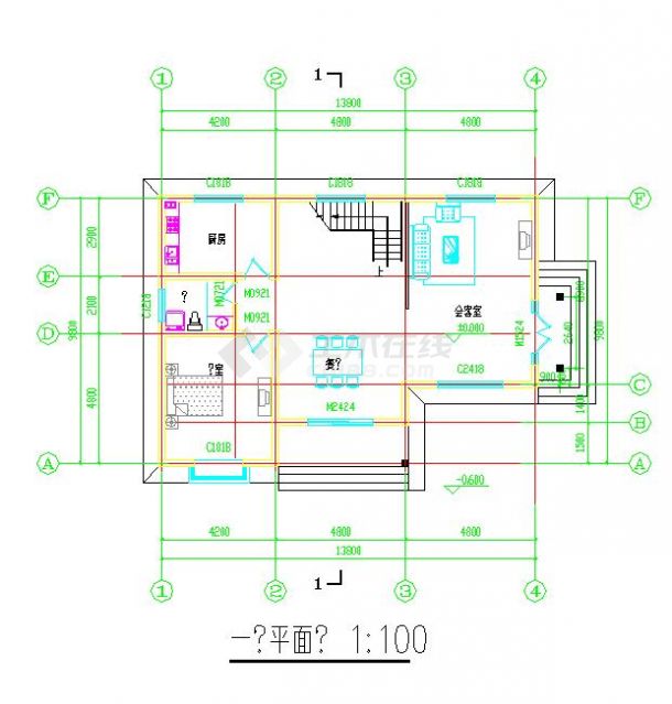 两层乡村别墅建筑设计图（共4张）-图二