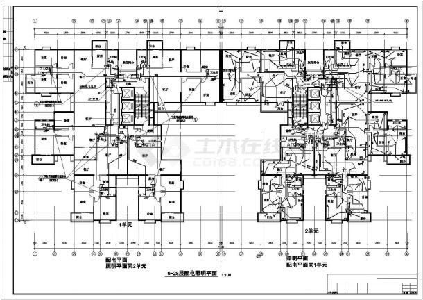 某58787㎡地上二十八层商住楼电气施工图纸（一级负荷，二级防雷）-图二
