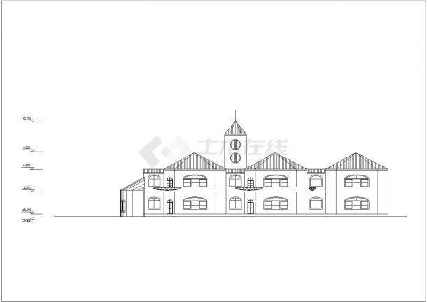 某市二层城堡风格幼儿园建筑设计施工图纸-图二
