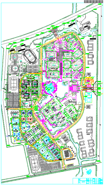 某大学城大型校区规划总平面图（全套）-图一