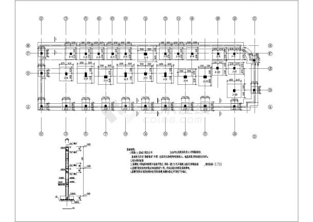 【黄山】某六层框架结构住宅结构设计施工图（独立基础）-图一
