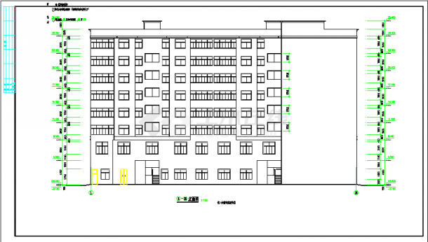 某城市多层商住楼建筑施工设计图纸-图一