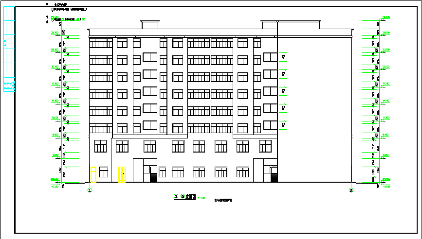 某城市多层商住楼建筑施工设计图纸