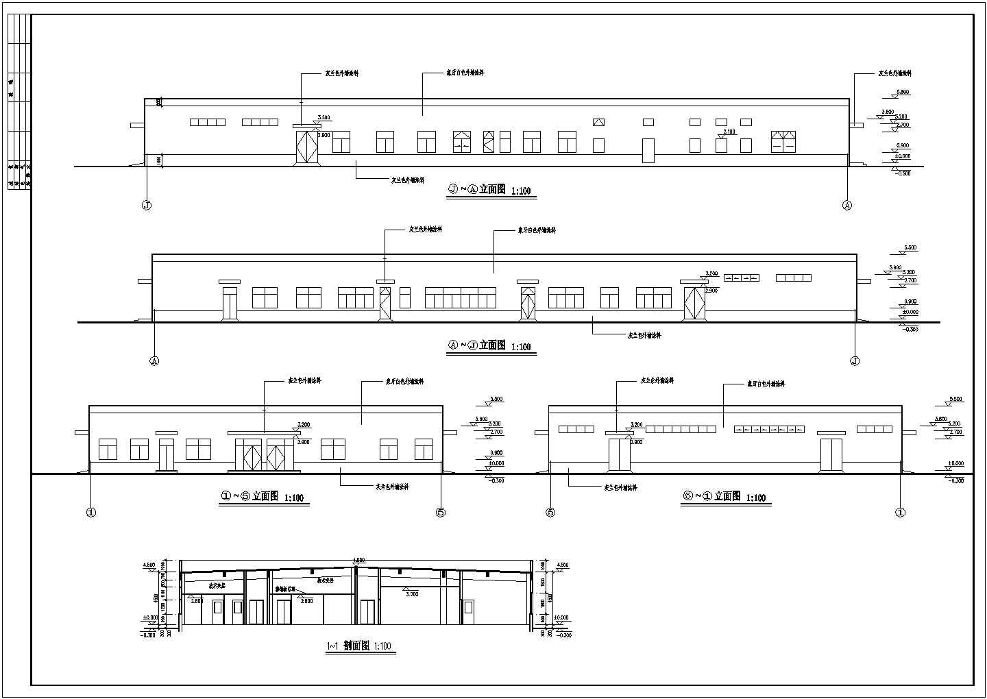 某地单层框架结构车间建筑结构施工图