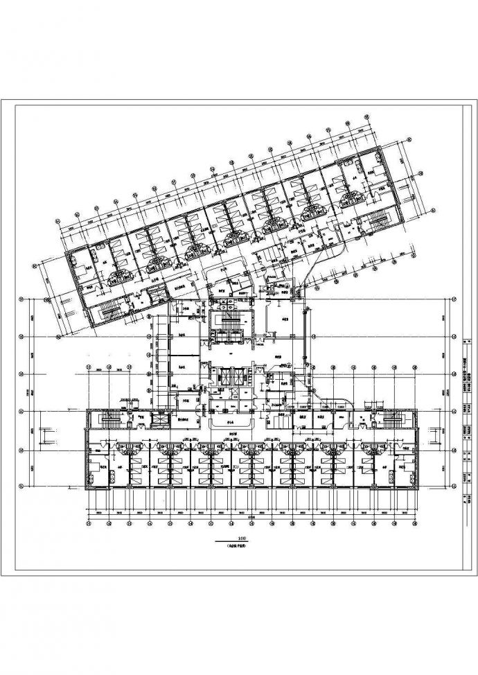 某地区第一中心医院建筑平面设计图_图1