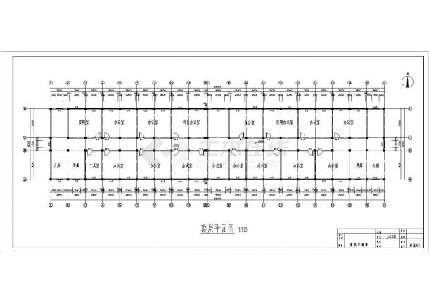 忻州某六层行政楼设计全套cad图纸（含施工设计说明）-图二