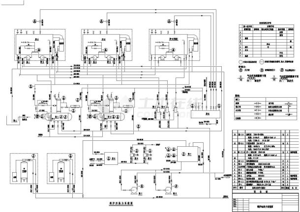 某地暖气公司燃油锅炉房标准全套cad图-图二