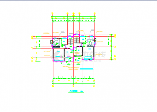 某地城市双拼别墅建筑设计施工图纸-图一