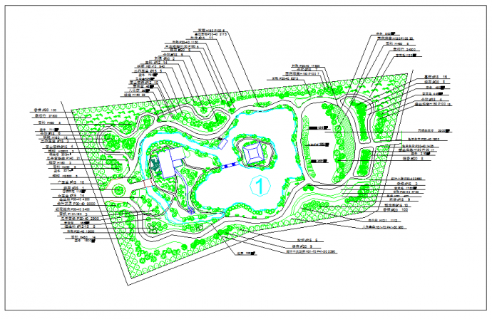 沿海某地公园规划种植详细设计图纸_图1