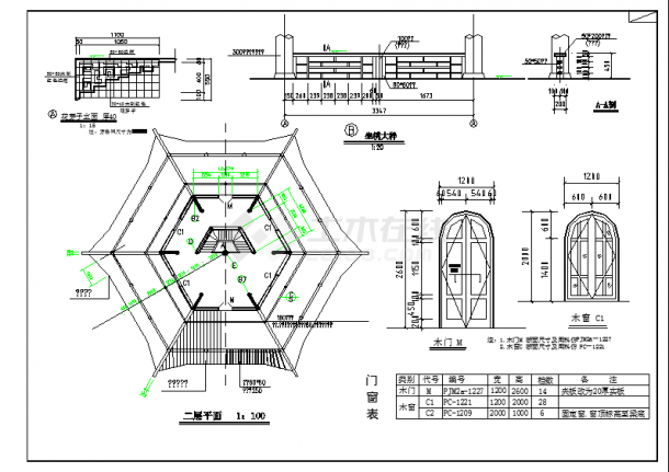 某地塔楼综合建筑施工设计图（共6张）-图二