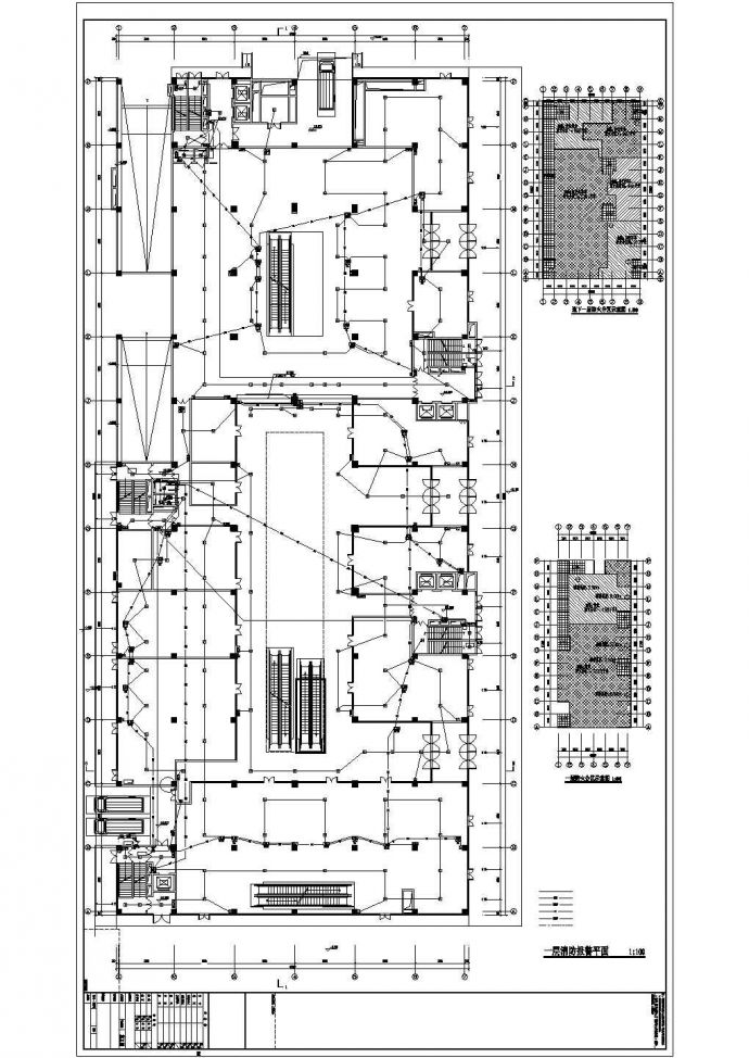 55000㎡七层大型商业广场建筑群全套电气施工图纸75张_图1