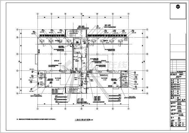 [广州]6440.17㎡六层通信机楼全套电气施工图纸74张（含审图意见）-图一