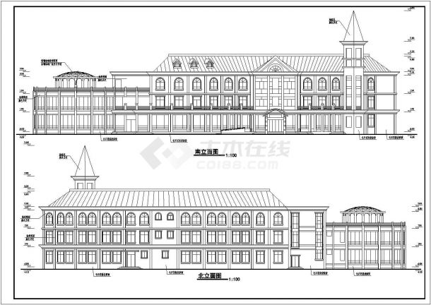 某地小区休闲会所室内装修设计施工图-图一