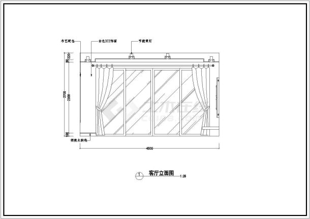 某住宅样板房室内装修装饰施工设计图-图二