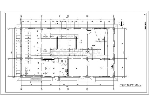 【内蒙古】某曲棍球场变配电所电气设计施工图-图一