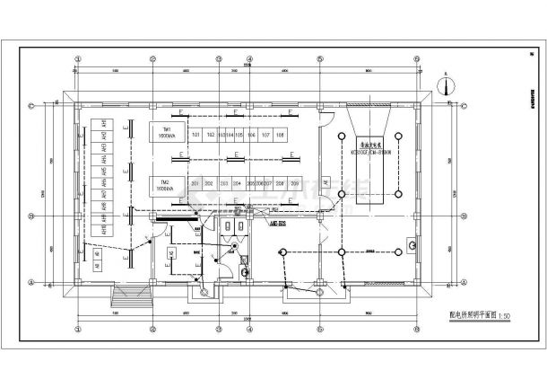 【内蒙古】某曲棍球场变配电所电气设计施工图-图二
