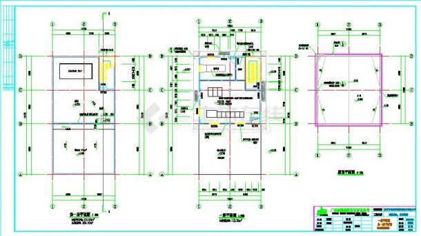 某地水池配电房框架结构施工设计图-图一