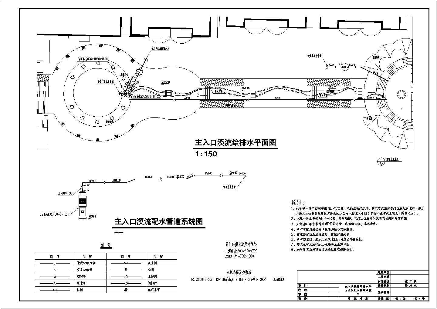 某地居住小区景观给排水设计施工图