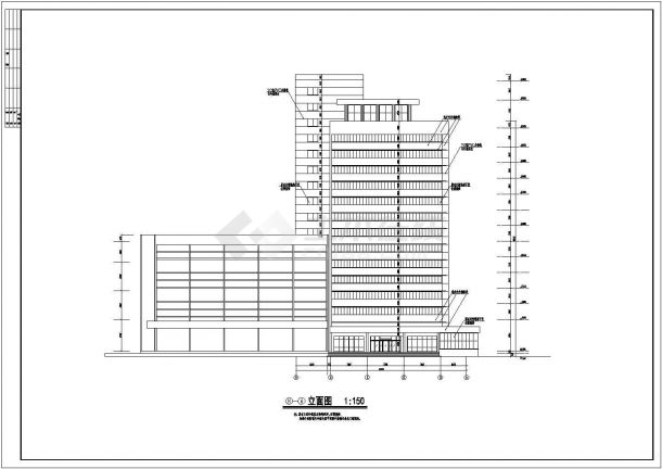 11层火车站旅馆建筑施工图纸（全集）-图二