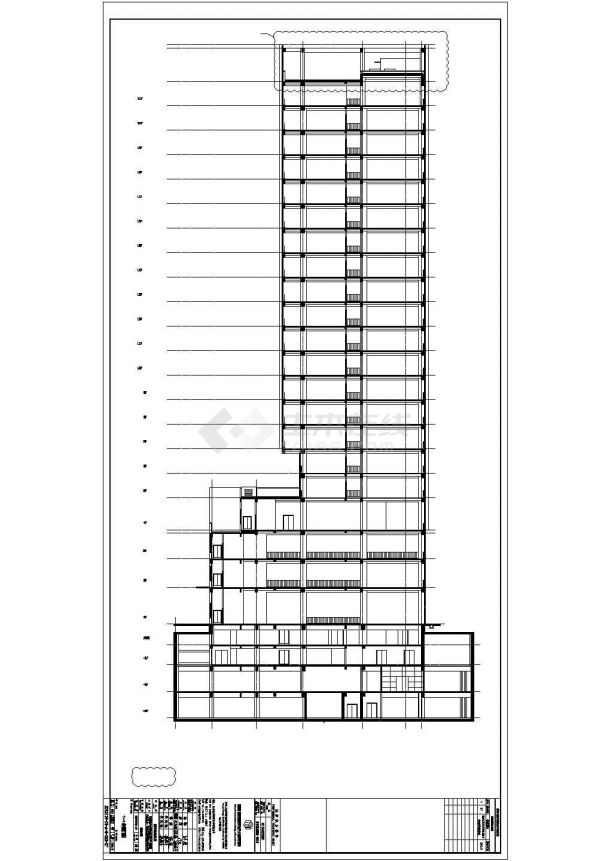 二十一层综合楼建筑设计图纸（全集）-图一