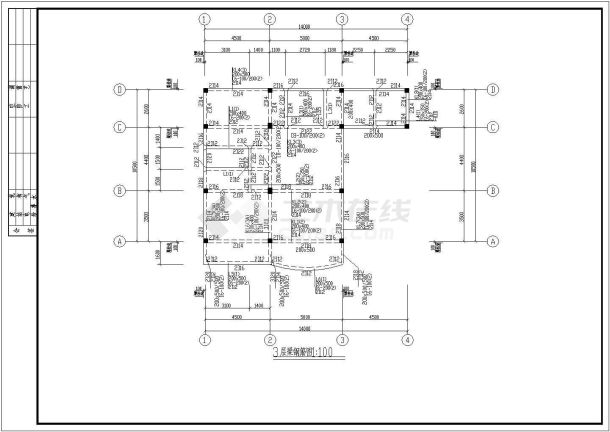 某地上三层框架结构别墅结构施工图（独立基础，6度抗震）-图二