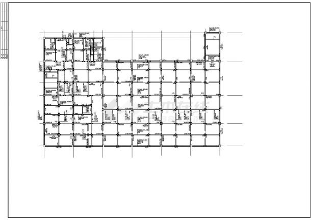 七层独立基础框架结构食堂结构设计施工图-图一