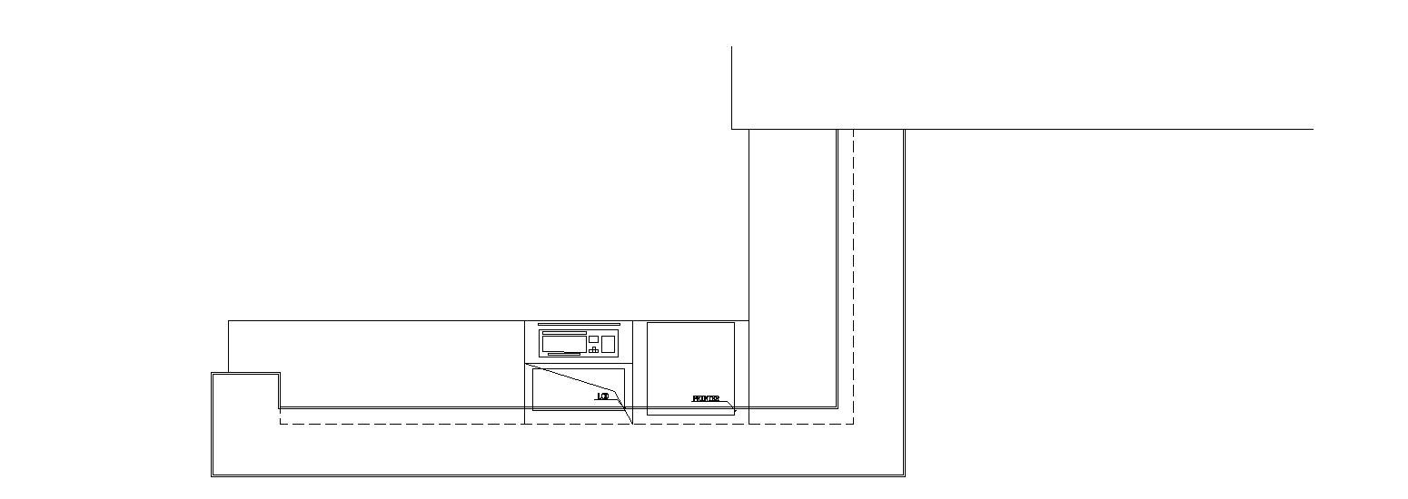 某城市酒楼前厅服务台结构设计CAD参考详图