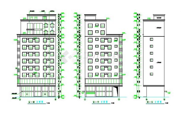 某地十层住宅楼建筑设计图纸（全集）-图一