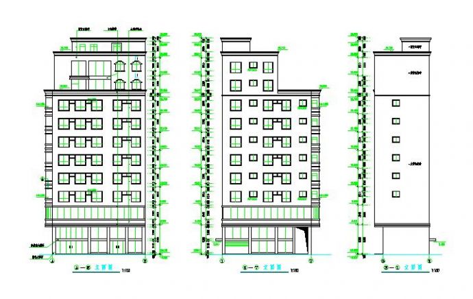 某地十层住宅楼建筑设计图纸（全集）_图1