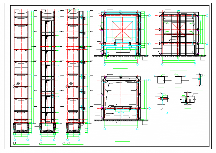 【成都】某八层酒店户外观光电梯结构设计施工图_图1