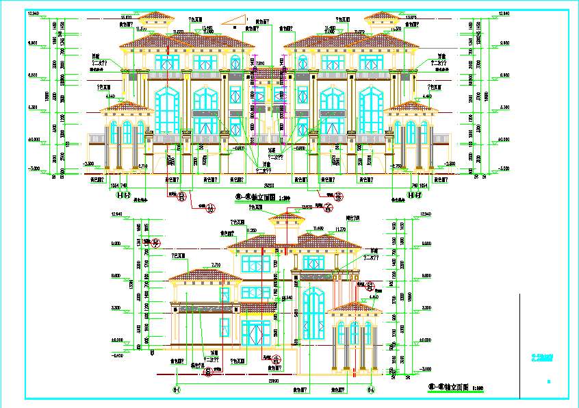 三层单体别墅建筑施工图