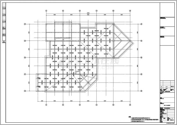 [吉林]地上两层框架结构步行街结构施工图（独立基础，6度抗震）-图一