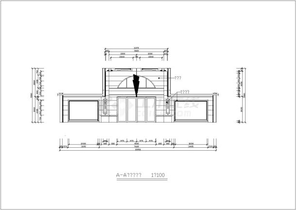 某地高层住宅楼门厅装修设计施工大样图-图一