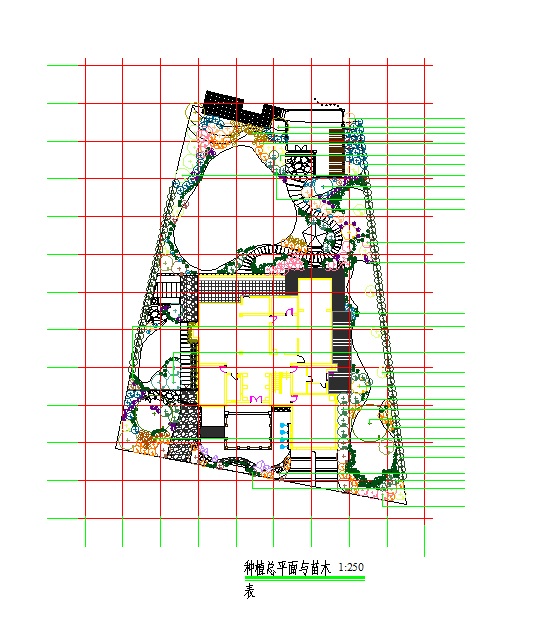 某地区庭院绿化平面布置设计总图纸_图1