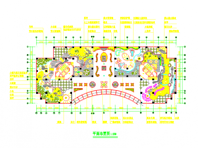 某地区屋顶花园平面布置设计图（总套）_图1