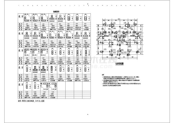 【天津】某三层剪力墙结构筏形基础别墅结构设计施工图-图一