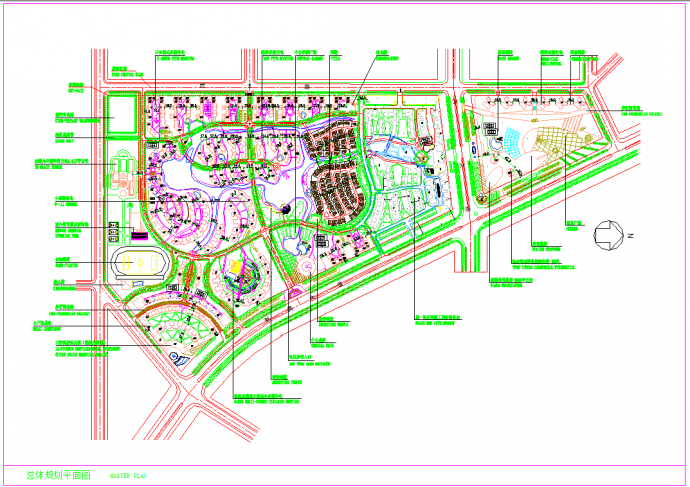 某地区大型住宅区总体详细规划平面图_图1