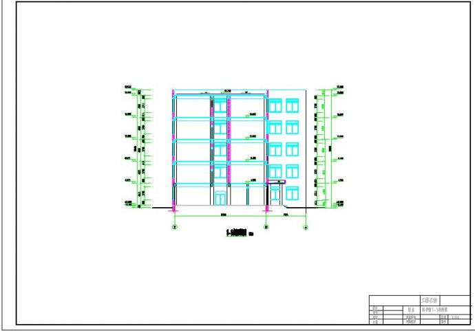 某五层学院高档图书馆建筑设计图纸_图1