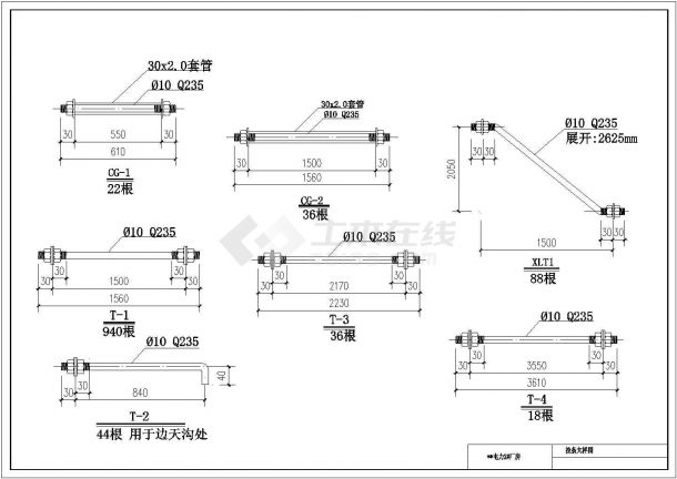 浙江某电力公司72米跨门式刚架厂房结构图-图二