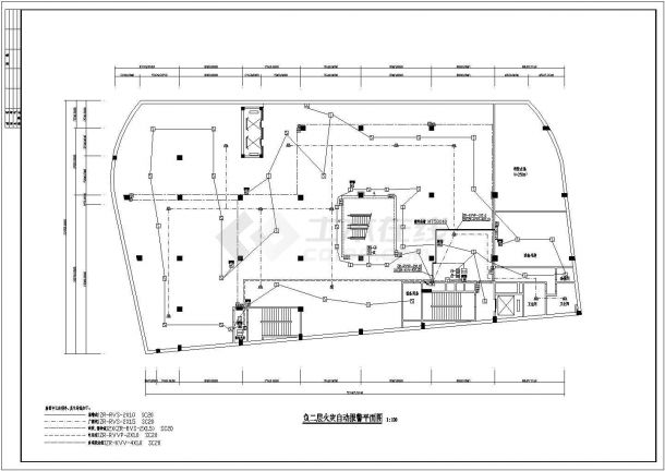 某展厅火灾自动报警电气设计施工图-图二