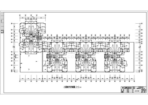 民用住宅小区商业电气施工平面设计图-图二