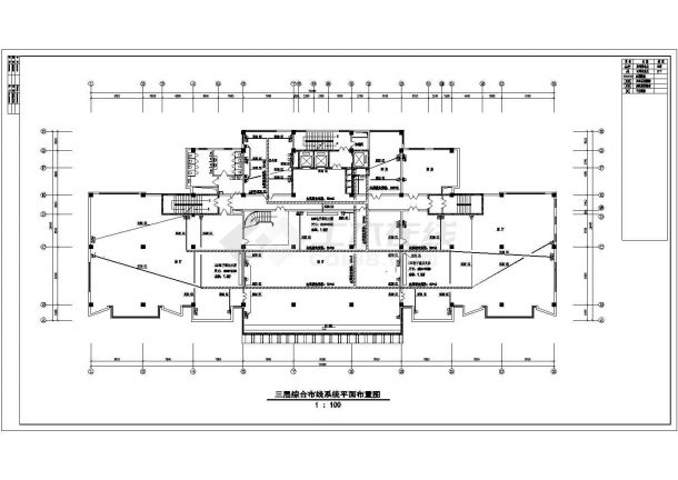 商贸大厦中心综合布线电气施工设计图-图二