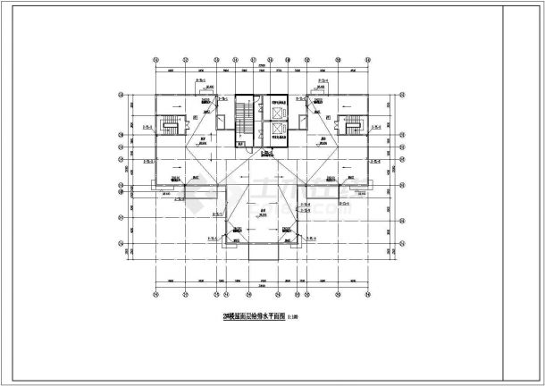 [广东]28层住宅楼给排水消防施工图（冷凝水系统）-图二