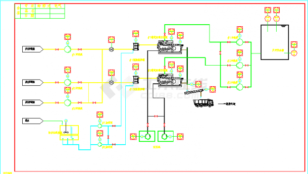 某地区污水厂全套电气自动化施工图纸-图二