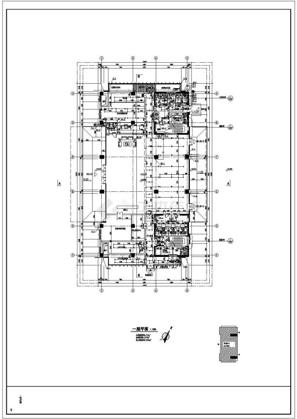 [江苏]25334㎡十四层监测中心给排水消防施工图（高压细水雾系统冷凝水系统）-图一