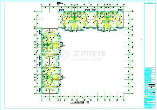 六层住宅砖混结构居家住宅楼施工设计图纸-图二