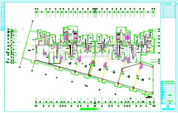 某小区高层住宅楼电气设计施工图纸-图二