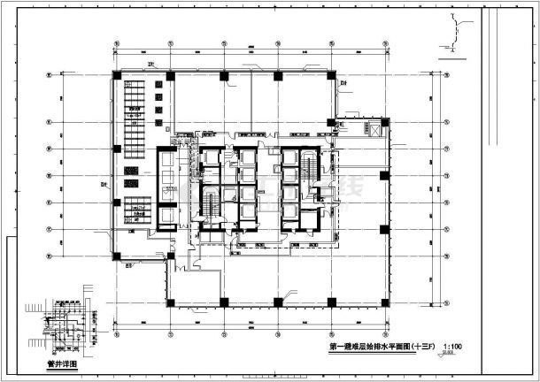 [江苏]79703㎡超高层办公综合楼给排水消防施工图（37层水喷雾消防系统）-图二