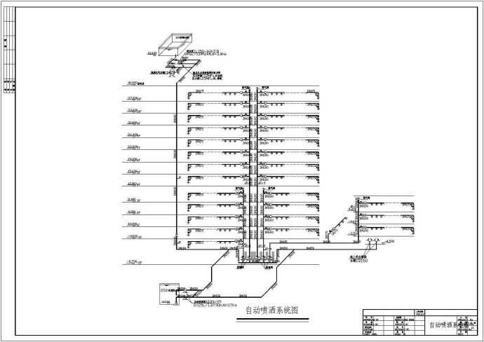 多层办公楼给排水及消防设计施工图（自动喷淋）_图1